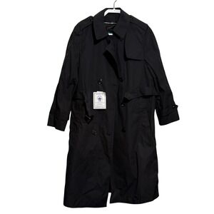 Garrison Collection All Weather Army Coat Women 14R Black Removable Liner NWT